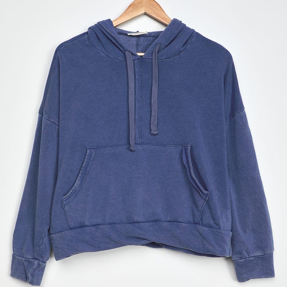 Free People Movement Work It Out Washed Blue Hoodie